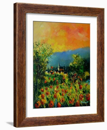 Red Poppies in Houyet-Pol Ledent-Framed Art Print