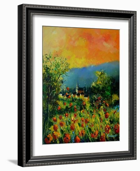 Red Poppies in Houyet-Pol Ledent-Framed Art Print