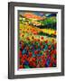 Red poppies in Tuscany (Italy)-Pol Ledent-Framed Art Print