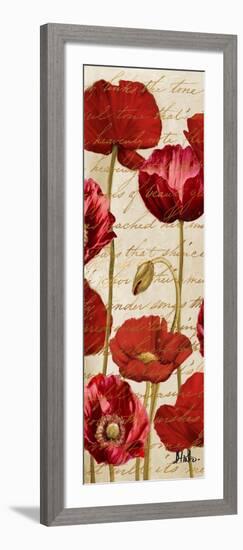 Red Poppies Panel II-Patricia Pinto-Framed Art Print