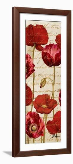 Red Poppies Panel II-Patricia Pinto-Framed Art Print