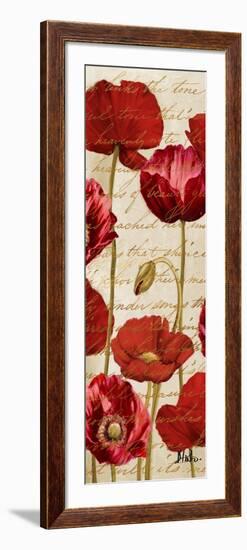 Red Poppies Panel II-Patricia Pinto-Framed Art Print