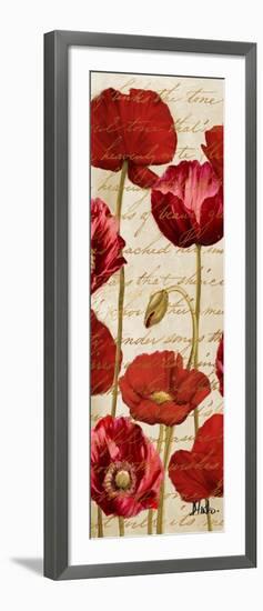 Red Poppies Panel II-Patricia Pinto-Framed Art Print