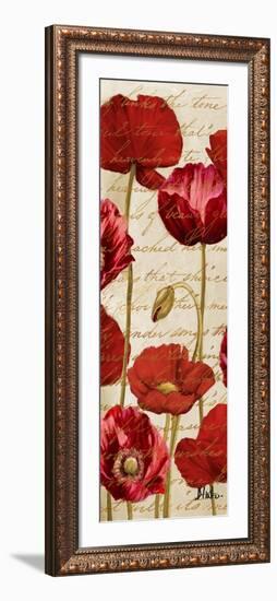 Red Poppies Panel II-Patricia Pinto-Framed Art Print
