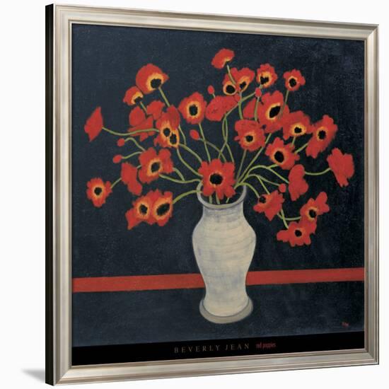 Red Poppies-Beverly Jean-Framed Art Print