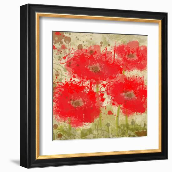 Red Poppies-Irena Orlov-Framed Art Print