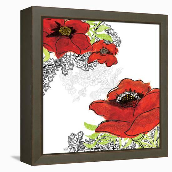 Red Poppies-Bee Sturgis-Framed Stretched Canvas