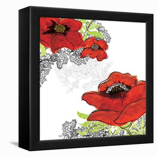 Red Poppies-Bee Sturgis-Framed Stretched Canvas