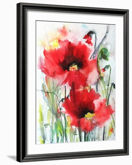 Red Poppies-Karin Johannesson-Framed Premium Giclee Print