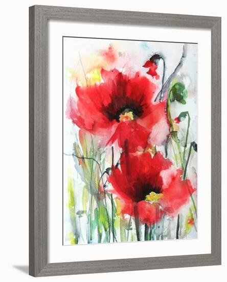 Red Poppies-Karin Johannesson-Framed Premium Giclee Print