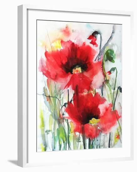 Red Poppies-Karin Johannesson-Framed Premium Giclee Print