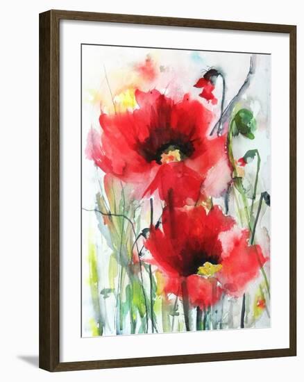 Red Poppies-Karin Johannesson-Framed Premium Giclee Print