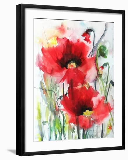 Red Poppies-Karin Johannesson-Framed Premium Giclee Print