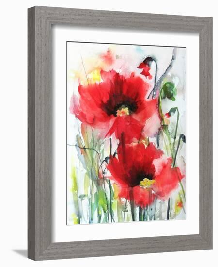 Red Poppies-Karin Johannesson-Framed Premium Giclee Print