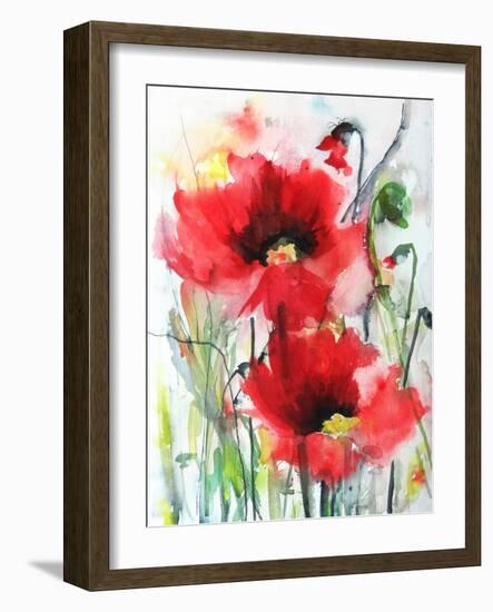 Red Poppies-Karin Johannesson-Framed Premium Giclee Print