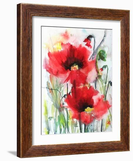 Red Poppies-Karin Johannesson-Framed Premium Giclee Print