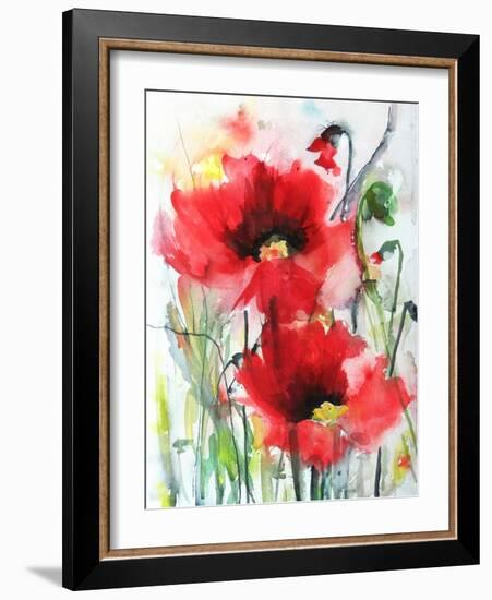 Red Poppies-Karin Johannesson-Framed Premium Giclee Print