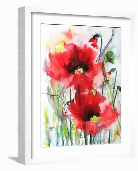 Red Poppies-Karin Johannesson-Framed Premium Giclee Print