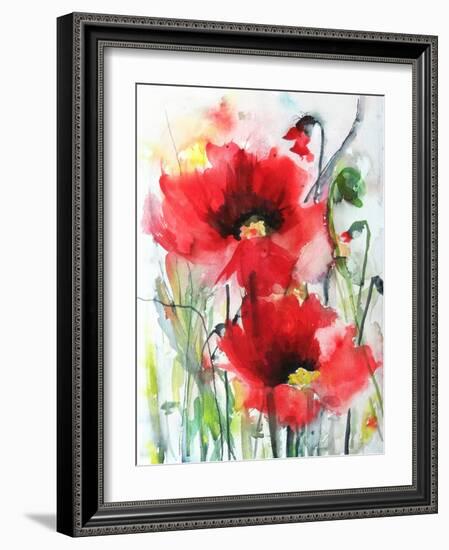 Red Poppies-Karin Johannesson-Framed Premium Giclee Print