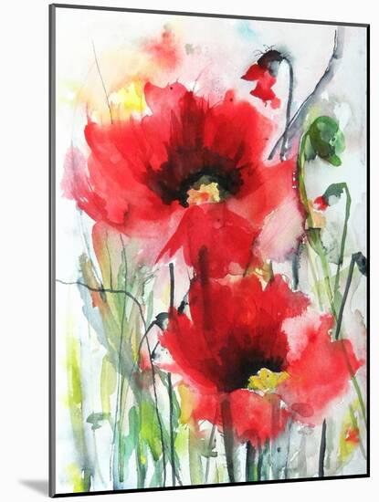 Red Poppies-Karin Johannesson-Mounted Art Print