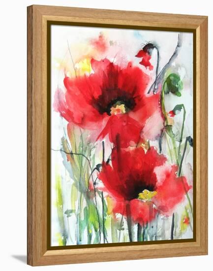 Red Poppies-Karin Johannesson-Framed Stretched Canvas