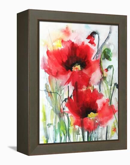 Red Poppies-Karin Johannesson-Framed Stretched Canvas