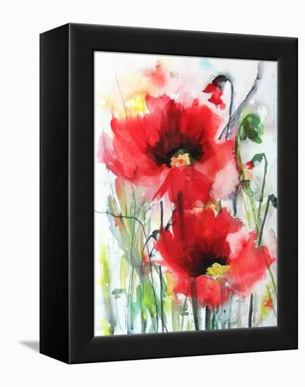 Red Poppies-Karin Johannesson-Framed Stretched Canvas