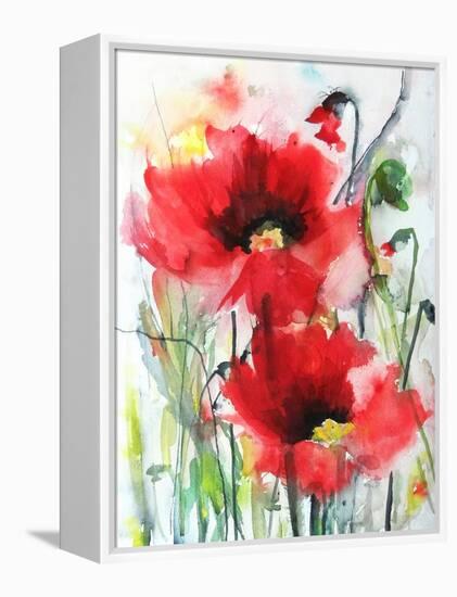 Red Poppies-Karin Johannesson-Framed Stretched Canvas