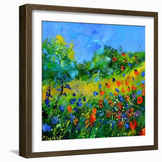 Red poppies-Pol Ledent-Framed Art Print