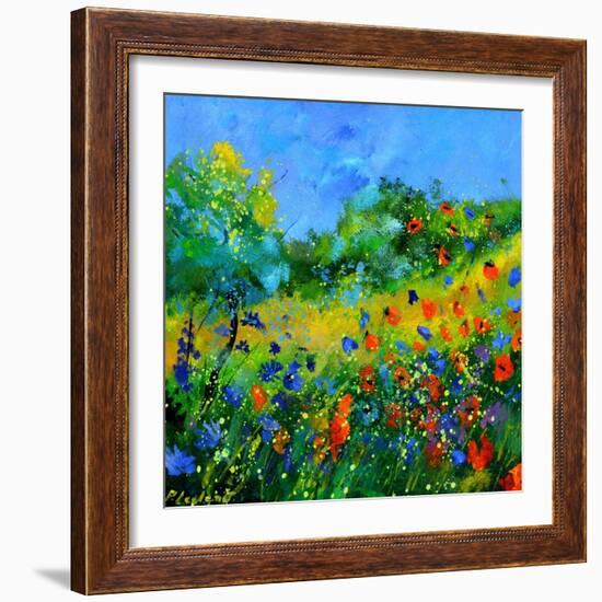 Red poppies-Pol Ledent-Framed Art Print