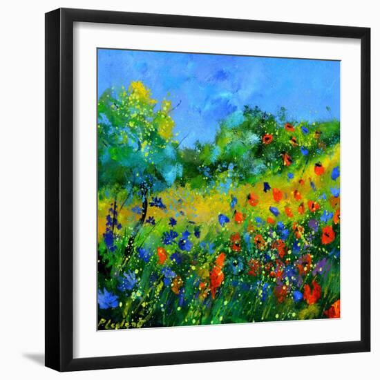 Red poppies-Pol Ledent-Framed Art Print