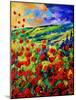 red poppies-Pol Ledent-Mounted Art Print