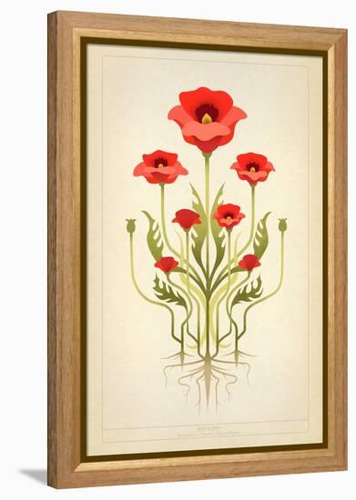 Red Poppies-null-Framed Stretched Canvas