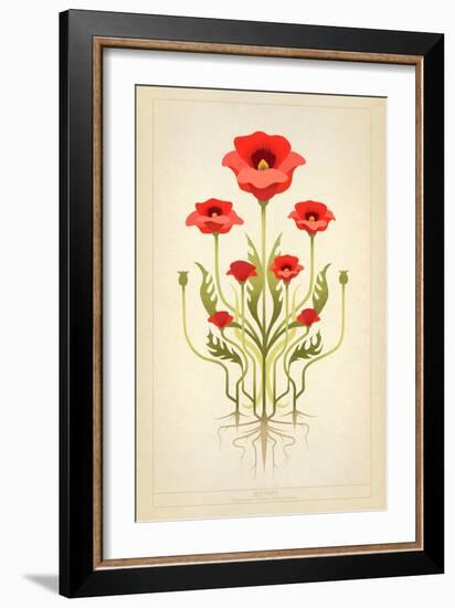 Red Poppies-null-Framed Art Print