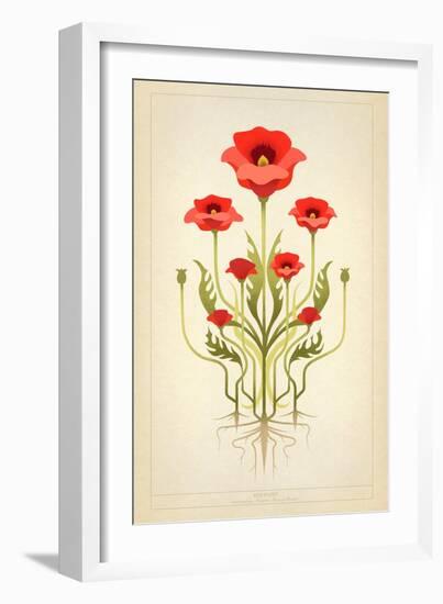 Red Poppies-null-Framed Art Print