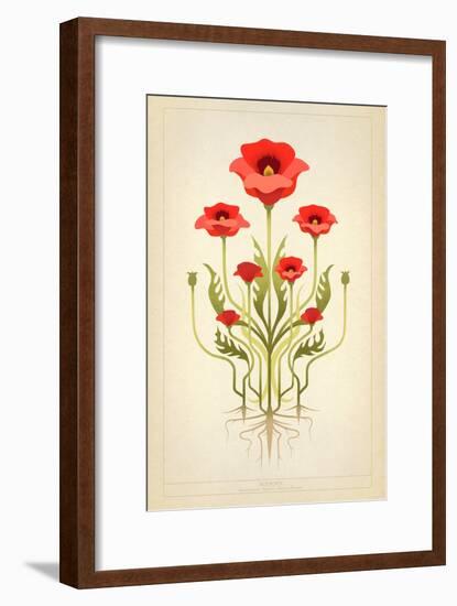 Red Poppies-null-Framed Art Print