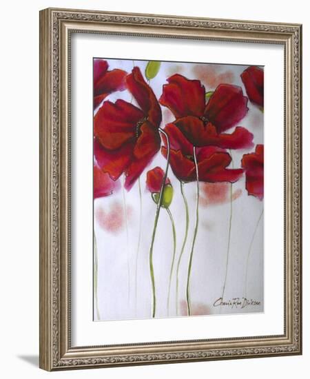 Red Poppies-Cherie Roe Dirksen-Framed Giclee Print