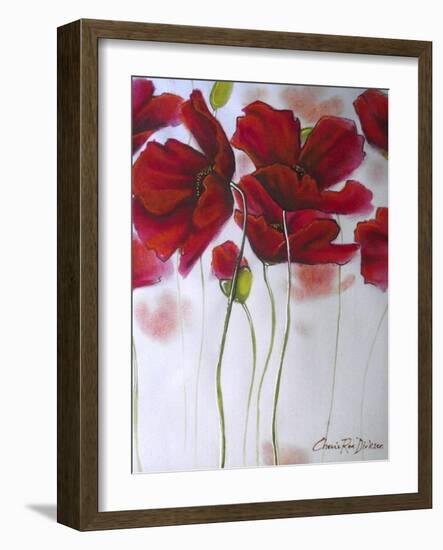 Red Poppies-Cherie Roe Dirksen-Framed Giclee Print