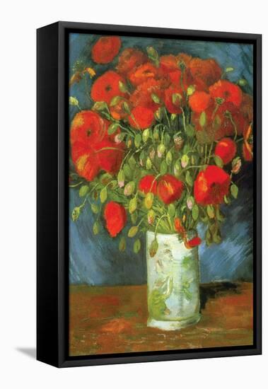 Red Poppies-Vincent van Gogh-Framed Stretched Canvas