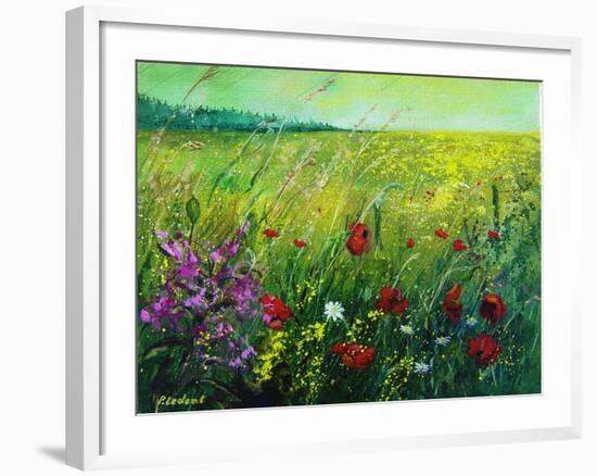 Red poppies-Pol Ledent-Framed Art Print