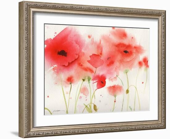 Red Poppies-Sheila Golden-Framed Art Print