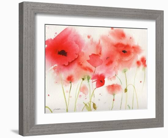 Red Poppies-Sheila Golden-Framed Art Print