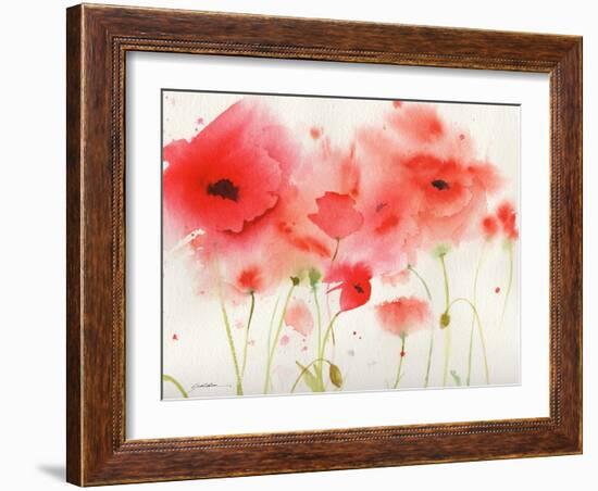 Red Poppies-Sheila Golden-Framed Art Print