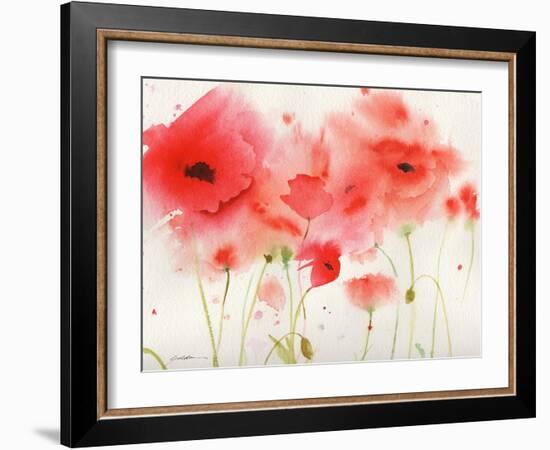 Red Poppies-Sheila Golden-Framed Art Print