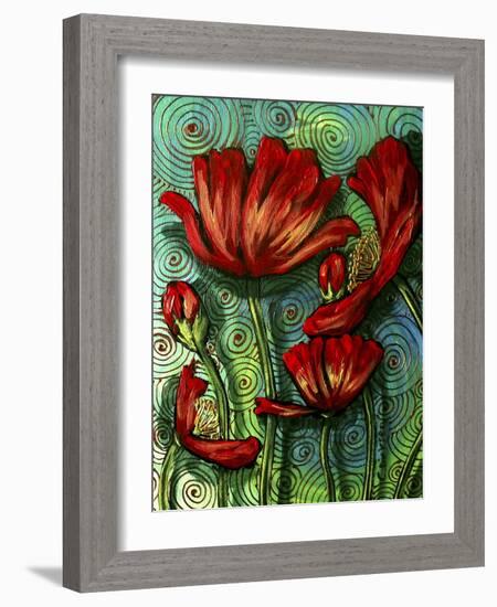 Red Poppies-Cherie Roe Dirksen-Framed Giclee Print