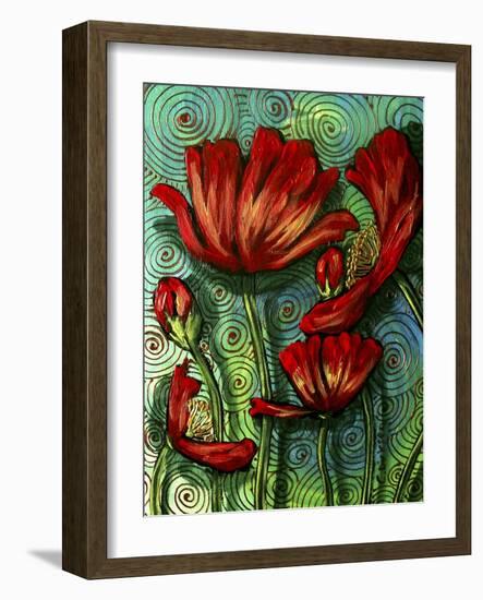 Red Poppies-Cherie Roe Dirksen-Framed Giclee Print