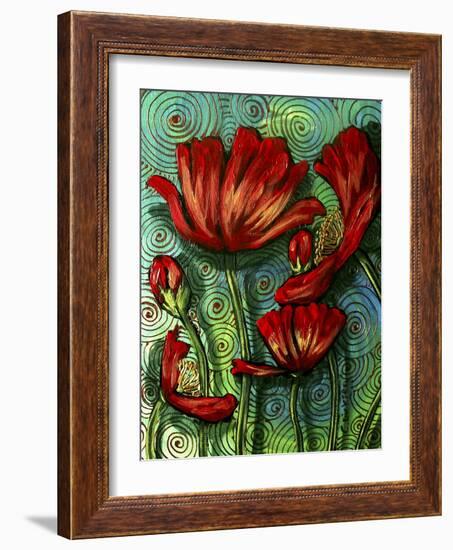 Red Poppies-Cherie Roe Dirksen-Framed Giclee Print