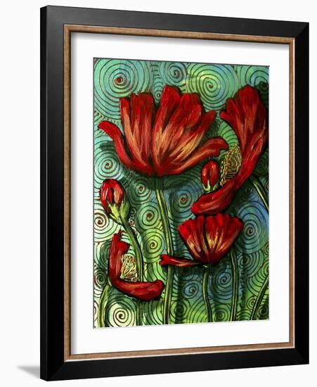 Red Poppies-Cherie Roe Dirksen-Framed Giclee Print