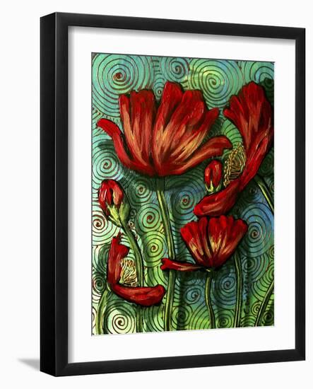 Red Poppies-Cherie Roe Dirksen-Framed Giclee Print