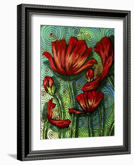 Red Poppies-Cherie Roe Dirksen-Framed Giclee Print